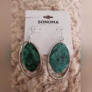 Sonoma Green and Silver Earrings